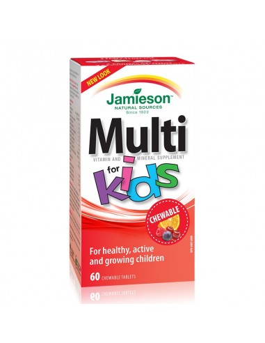 Vitamine si minerale pentru copii Multi Kids, 60 comprimate masticabile, Jamieson - VITAMINE-SI-MINERALE - JAMIESON 