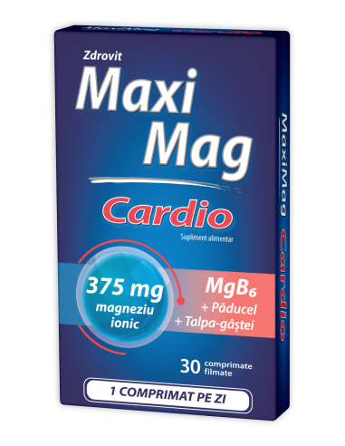 MaxiMag Cardio 375 mg, 30 comprimate, Zdrovit - AFECTIUNI-CARDIOVASCULARE - ZDROVIT