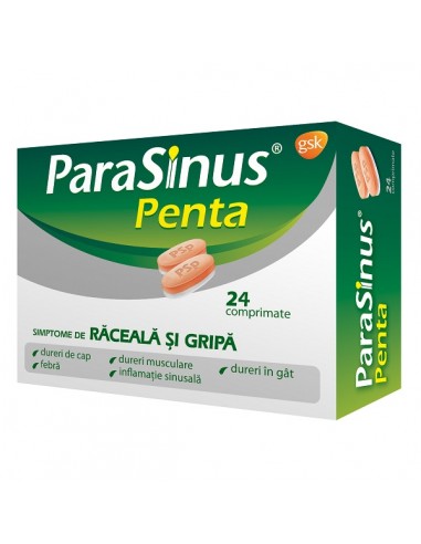 Parasinus Penta, 24 comprimate, Gsk -  - GLAXOSMITHKLINE