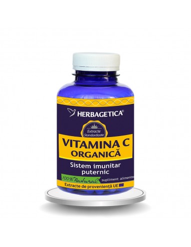 Vitamina C Organica, 120 capsule, Herbagetica - IMUNITATE - HERBAGETICA