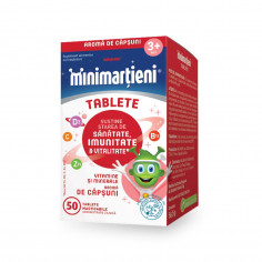 Walmark Minimartieni Imunactiv cu aroma de capsuni, 50 tablete