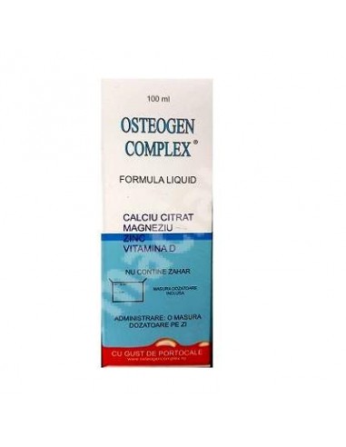 Osteogen Complex cu gust de portocale, 100 ml, Saga Laboratories - VITAMINE-SI-MINERALE - SAGA LABORATORIES