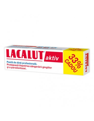 Pasta de dinti Lacalut Aktiv 75ml + 33%  Cadou - PARODONTOZA - LACALUT