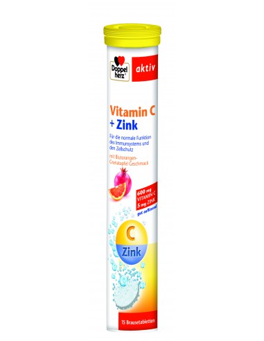 Vitamina C+Zinc, 15 comprimate, Doppelherz - IMUNITATE - DOPPELHERZ