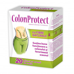 Colon Protect cu fibre naturale si gust de rodie, 20 plicuri, Zdrovit