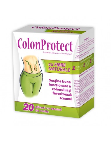 Colon Protect cu fibre naturale si gust de rodie, 20 plicuri, Zdrovit - CONSTIPATIE - ZDROVIT