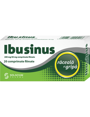 Ibusinus raceala si gripa, 20 comprimate - RACEALA-GRIPA - SOLACIUM PHARMA SRL