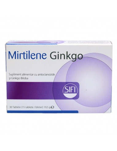 Mirtilene Ginkgo, 30 tablete, Sifi - AFECTIUNI-ALE-OCHILOR - SOCIETA' INDUSTRIA FARMACEUTICA ITALIANA S.P.A.