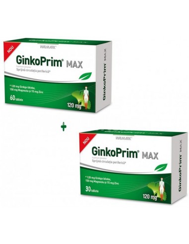 Walmark Ginko Prim Max, 60 tablete + 30 tablete - MEMORIE-SI-CONCENTRARE - WALMARK