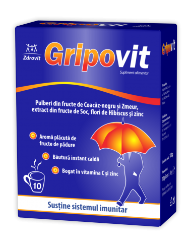 Gripovit, 10 plicuri, Zdrovit - RACEALA-GRIPA - ZDROVIT