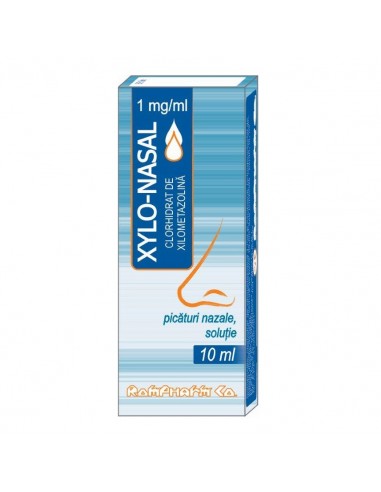 Xylo-nasal 0, 1%, picaturi nazale solutie, 10 ml, Rompharm - NAS-INFUNDAT - ROMPHARM COMPANY 