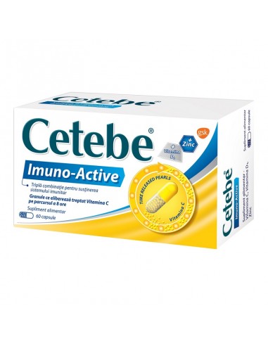 Cetebe Imuno-Active, 60 capsule - IMUNITATE - GSK SRL OMEGA PHARMA