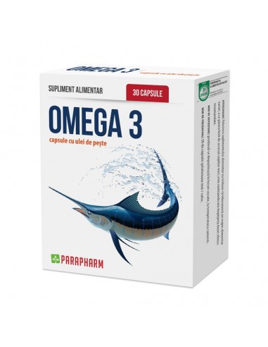 Omega 3 cu ulei de peste, 30 capsule, Parapharm - COLESTEROL - PARAPHARM