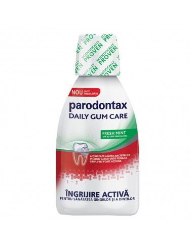 Apa de gura fara alcool Daily Gum Care Fresh Mint Parodontax, 300 ml, Gsk -  - PARODONTAX