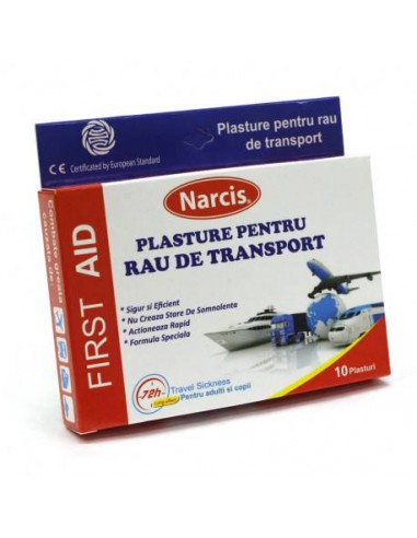 Plasturi pentru rau de transport, 10 bucati, Narcis - GREATA - NARCIS