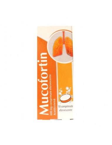 Mucofortin 600 mg, 10 comprimate efervescente, Natur Produkt - TUSE-CU-SECRETII - ZDROVIT