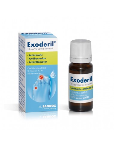 Exoderil solutie, 10 ml, Sandoz - CIUPERCA-PICIORULUI - SANDOZ