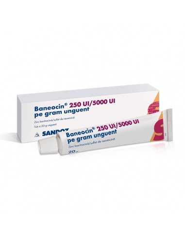 Baneocin unguent, 20 g, Sandoz - RANI-ARSURI-CICATRICI - SANDOZ