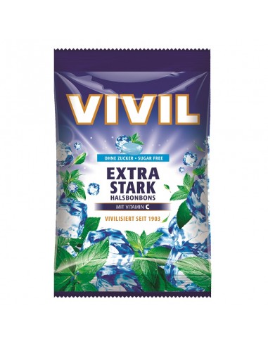 Vivil Bomboane Menta cu Vitamina C, fara Zahar - DIABET - VIVIL