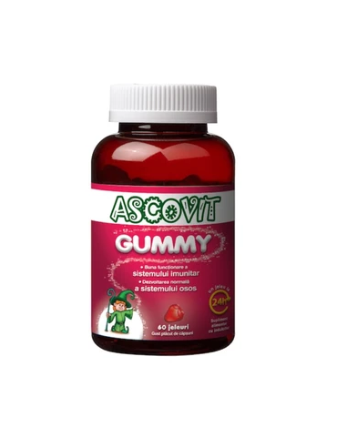 Ascovit Gummy, 60 jeleuri - IMUNITATE-COPII - OMEGA PHARMA 