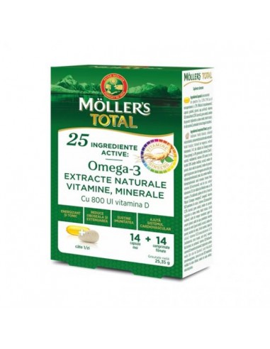 Mollers Total, 14 capsule + 14 comprimate, Mollers - COLESTEROL - MOLLER'S