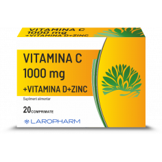 Vitamina C 1000 mg+Vitamina D+Zn, 20 comprimate, Laropharm