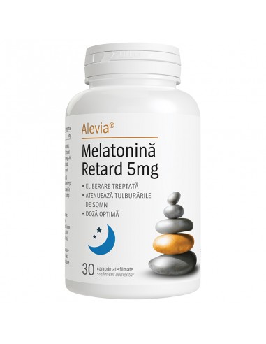 Melatonina Retard 5mg, 30 capsule, Alevia -  - ALEVIA