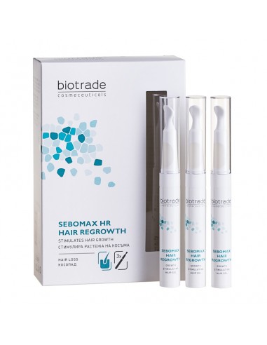 Gel stimulator pentru par Sebomax, 3 x 8.5 ml, Biotrade - CADEREA-PARULUI - BIOTRADE