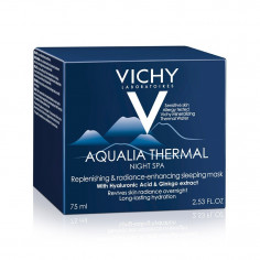 Gel-crema hidratanta de noapte cu efect anti-oboseala Aqualia Thermal SPA, 75 ml, Vichy