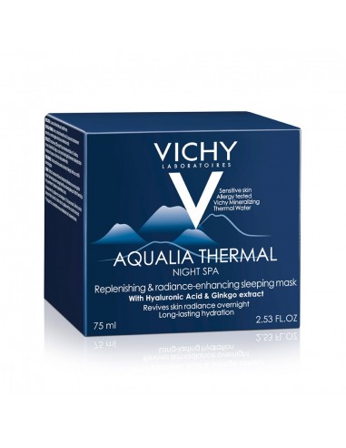 Gel-crema hidratanta de noapte cu efect anti-oboseala Aqualia Thermal SPA, 75 ml, Vichy -  - VICHY