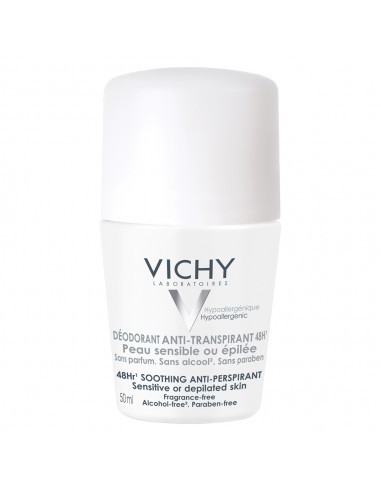 Deodorant roll-on antiperspirant fara parfum 48h, 50 ml, Vichy - DEODORANTE-SI-ANTIPERSPIRANTE - VICHY