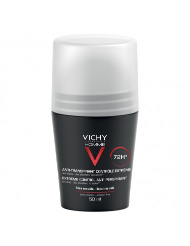 Deodorant roll-on antiperspirant control extrem pentru barbati 72h, 50 ml, Vichy Homme - DEODORANTE-SI-ANTIPERSPIRANTE - VICHY