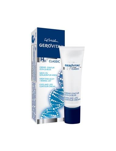 Crema pentru contur ochi si buze Gerovital H3 Classic, 15 ml, Farmec -  - GEROVITAL