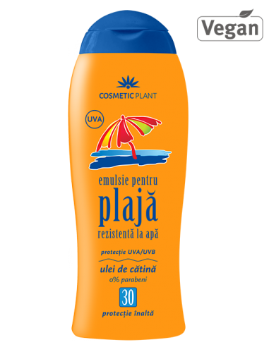 Cosmetic Plant Emulsie plaja rezistenta la apa SPF30 cu ulei de catina - PROTECTIE-SOLARA-ADULTI - COSMETIC PLANT