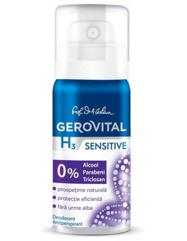 Deodorant antiperspirant Gerovital H3,  40 ml, Farmec - DEODORANTE-SI-ANTIPERSPIRANTE - GEROVITAL