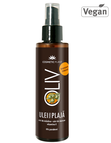 Cosmetic Plant Ulei pentru plaja OLIV pentru bronzare intensa cu beta-caroten, vit. E si ulei de masline - PROTECTIE-SOLARA-ADULTI - COSMETIC PLANT