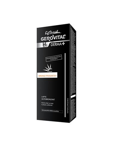 Lapte autobronzant Gerovital H3 Derma+ SUN, 150 ml, Farmec - PRODUSE-DUPA-PLAJA - GEROVITAL