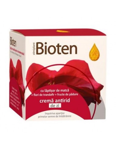 Crema antirid de zi cu laptisor de matca+flori de trandafir+fructe de padure, 50 ml, Bioten Elmiplant - ANTIRID - BIOTEN