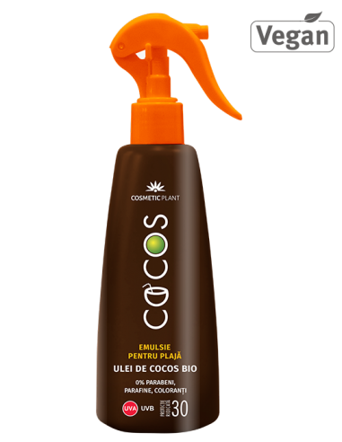 Cosmetic Plant Emulsie plaja COCOS SPF 30 cu ulei de cocos - PROTECTIE-SOLARA-ADULTI - COSMETIC PLANT