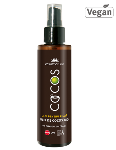 Cosmetic Plant Ulei plaja COCOS SPF 6 cu ulei de cocos bio -  - COSMETIC PLANT