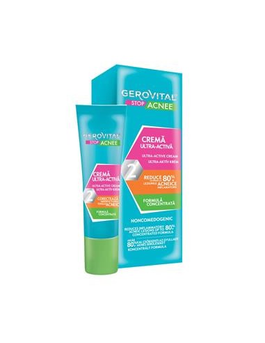 Crema ultra-activa  Gerovital Stop Acnee, 15 ml, Farmec - ACNEE - GEROVITAL