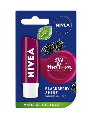 Balsam de buze Nivea Lip Care Blackberry, 4,8 g - INGRIJIRE-BUZE - NIVEA