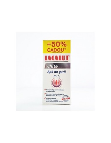 Apa de gura Lacalut White - 300 ml + 50% Cadou - APA-DE-GURA - LACALUT