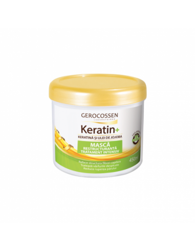 Gerocossen Masca tratament intensiv cu keratina si ulei de jojob Keratin+, 450ml -  - GEROCOSSEN
