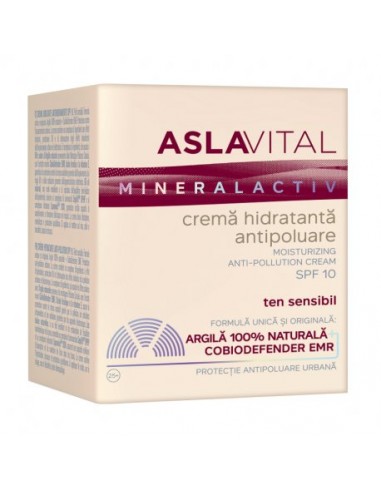 Crema hidratanta antipoluare SPF 10 AslaVital, 50 ml, Farmec - CREME-HIDRATARE - ASLAVITAL