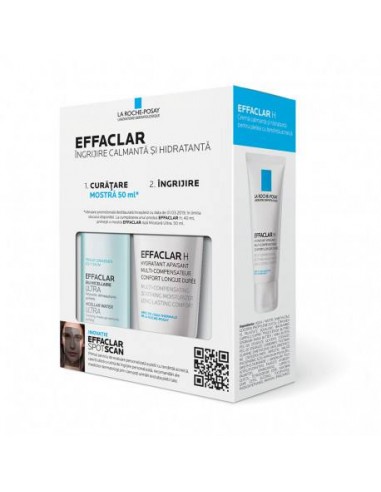 Pachet Promo Effaclar H crema calmanta + Apa micelara Effaclar 50 ml, La roche-Posay - ACNEE - LA ROCHE-POSAY