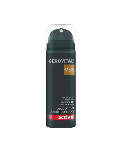 Deodorant antiperspirant Gerovital Men,  150 ml, Farmec - DEODORANTE-SI-ANTIPERSPIRANTE - GEROVITAL MEN
