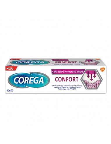 Corega Confort, crema adeziva pentru proteza dentara, 40g - ADEZIVI-PROTEZE-DENTARE - COREGA