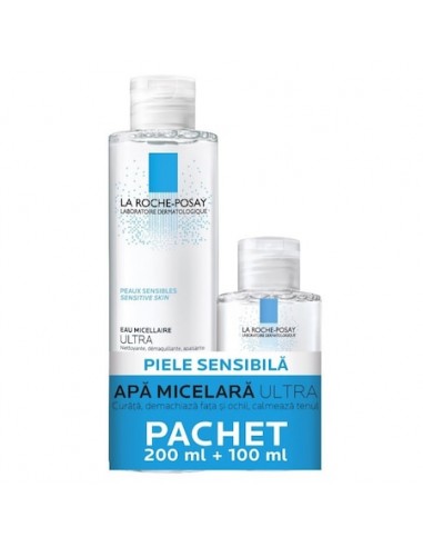 La Roche Posay Pachet Apa Micelara piele sensibila, 200 ml  + Apa micelara, 100 ml gratis - DEMACHIANTE - LA ROCHE-POSAY