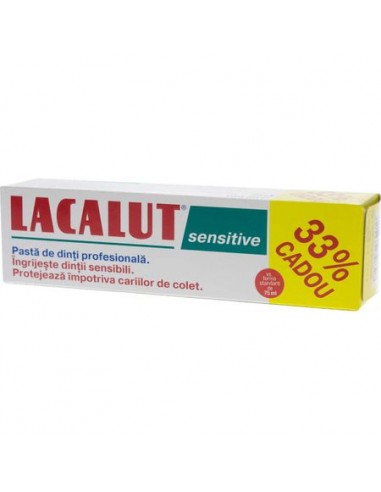 Pasta de dinti Lacalut Sensitive 75ml + 33% - PASTA-DE-DINTI - LACALUT